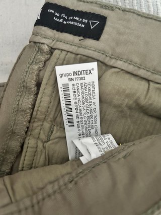 Pantalón chino Zara hombre talla 36 verde oliva
