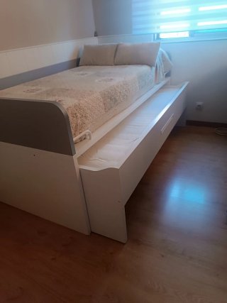 Cama nido 90 cm con cajones y colchones