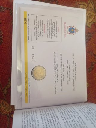 2 euros Vaticano 2024 150 Aniversario Marconi