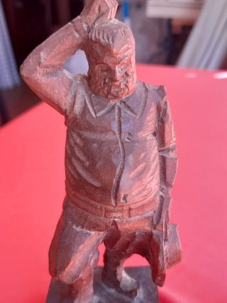 Figuras madera Quijote y Sancho Panza. OURO.