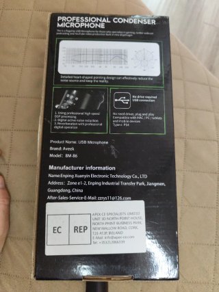 Microfono Aveek USB Condensatore Come Nuovo