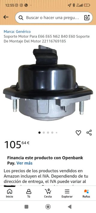 Soporte Motor Hidráulico Kamoka BMW