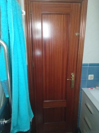 Dos Puertas Madera Maciza Baño 62x203cm