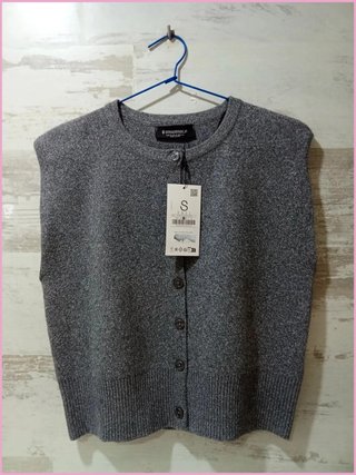 Chaleco de punto gris Stradivarius - Nuevo con eti