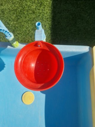 Arenero infantil azul y amarillo