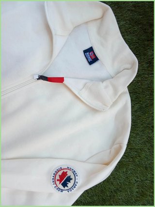 Sudadera Norway Canada blanca cremallera T-XXL