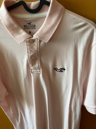 Polo Hollister Talla L Rosa