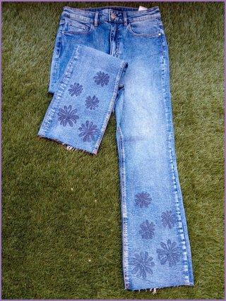 Vaqueros Desigual bordados flores T40 nuevo
