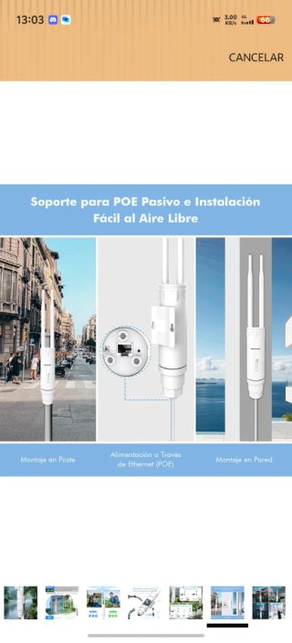 Repetidor WiFi COMFAST AC1200 Exterior