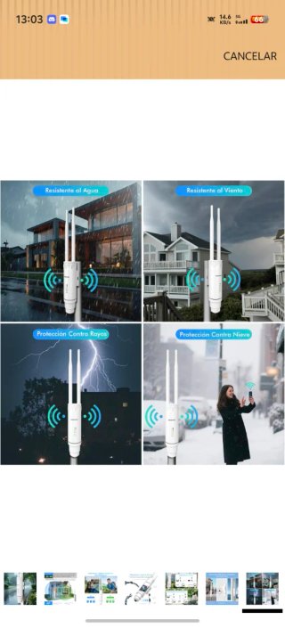 Repetidor WiFi COMFAST AC1200 Exterior