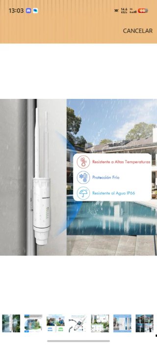 Repetidor WiFi COMFAST AC1200 Exterior