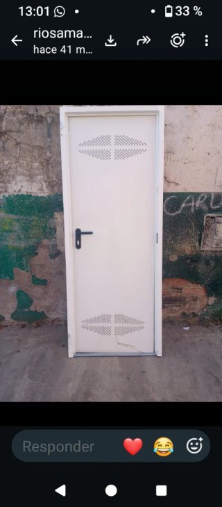 Puerta trastero aluminio blanca sin usar 200*70
