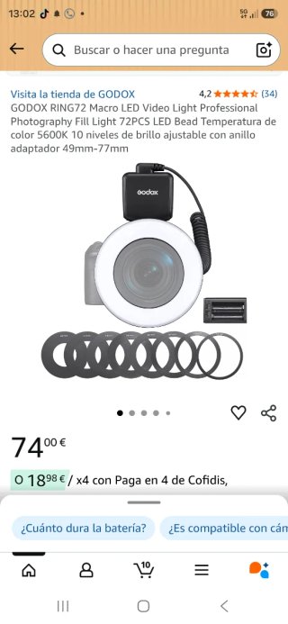 Godox RING72 Macro LED Ring Light