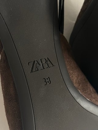 ZARA Mules Ante Marrones Talla 38 Nuevos