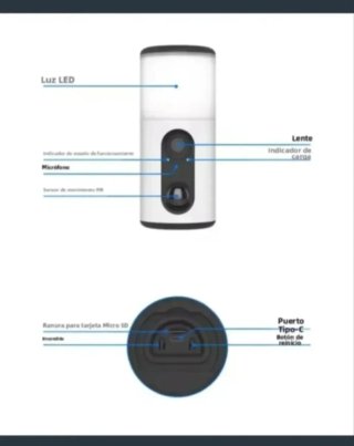 Cámara Vigilancia Foco Solar Wifi 128GB