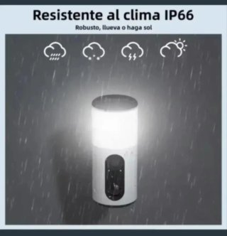 Cámara Vigilancia Foco Solar Wifi 128GB