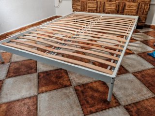 Estructura Cama Ikea Madera y Metal