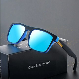 Gafas de sol polarizadas negras y azules