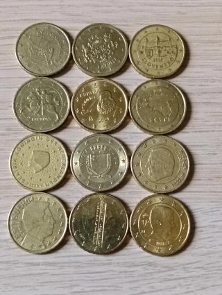 Lote 12 monedas 10 céntimos Europa