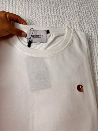 Camiseta Carhartt Blanca Cuello Redondo