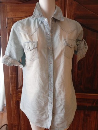 Camicia jeans Tezenis con pizzo