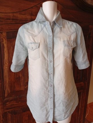 Camicia jeans Tezenis con pizzo