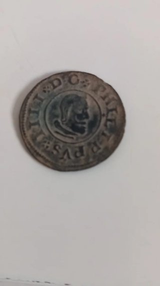 Moneda Antigua Medieval Escudo Corona