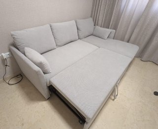 Sofá cama gris 3 plazas con canapé