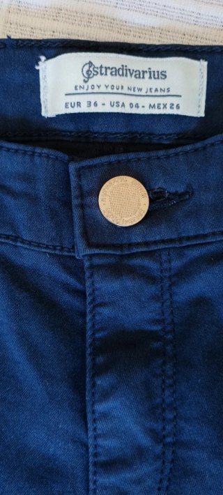 Pantalones Stradivarius Azul Talla 36
