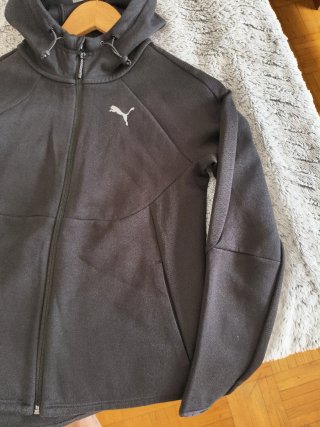 Sudadera negra Puma capucha y cremallera talla S