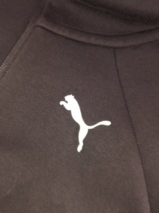 Sudadera negra Puma capucha y cremallera talla S