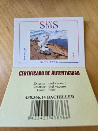 Cartera hombre piel auténtica Salvadores nueva