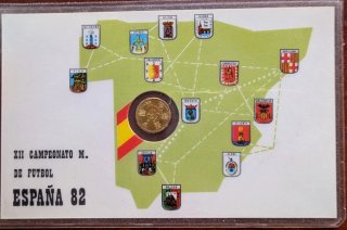 Moneda 100 pts España 82 Mundial Fútbol