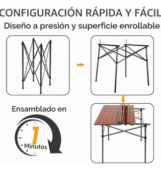 Mesa Camping Plegable Ligera y resistente
