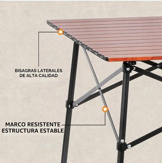 Mesa Camping Plegable Ligera y resistente