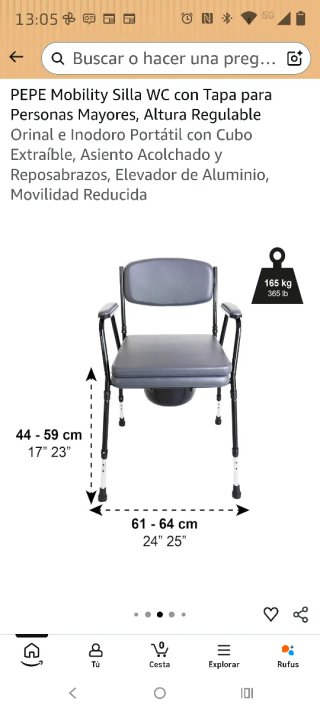 Silla WC para personas mayores