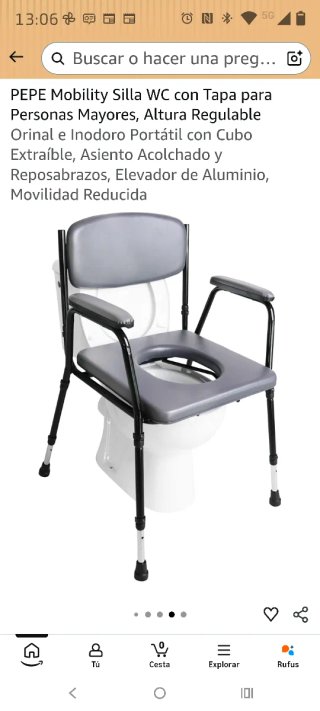 Silla WC para personas mayores