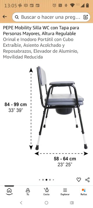 Silla WC para personas mayores