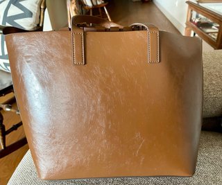 Bolso tote de trenzado marrón