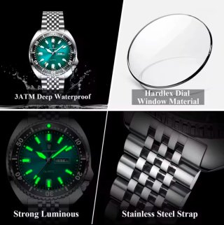 Reloj Poedagar Hombre Esfera Verde
