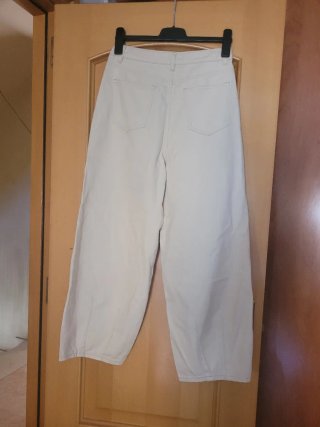 Pantalón ancho beige