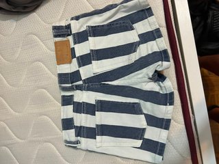 Pantalón corto niña DENIM azul y blanco 11/12