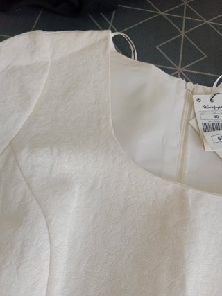 Vestido Tintoretto Blanco Talla 40 Nuevo