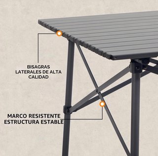 Mesa Camping Plegable Ligera Resistente