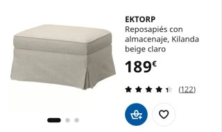 Sofá y Puff Ektorp Ikea