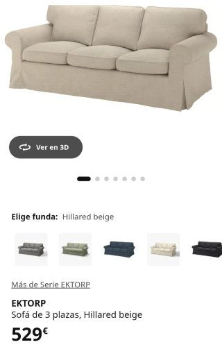 Sofá y Puff Ektorp Ikea