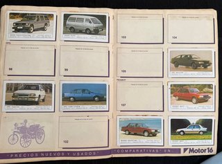Album Cromos Motor 16 Coches