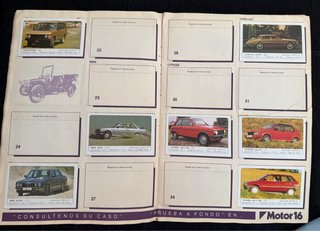 Album Cromos Motor 16 Coches