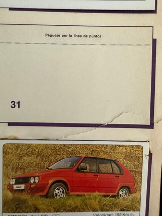 Album Cromos Motor 16 Coches