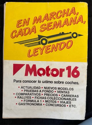 Album Cromos Motor 16 Coches
